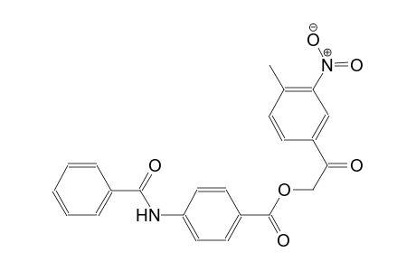 benzoic acid, 4-(benzoylamino)-, 2-(4-methyl-3-nitrophenyl)-2-oxoethyl ester