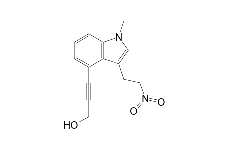 3-(2'-Nitroethyl)-1-methyl-4-[3'-hydroxy-1'-propyn-1'-yl]indole