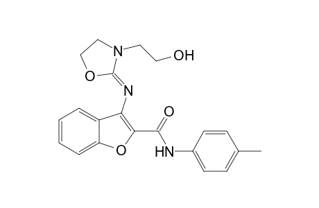 3-{[(2E)-3'-(2"-Hydroxyethyl)oxazolidin-2'-ylidene]amino}-N-(4-methylphenyl)-2-benzofurancarboxamide
