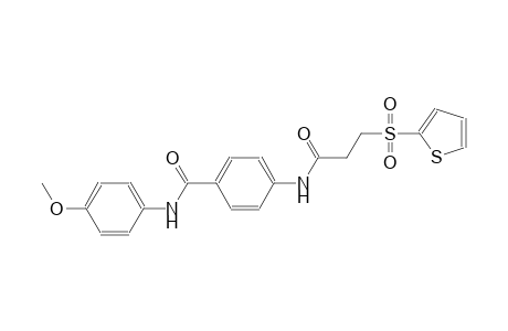 N-(4-methoxyphenyl)-4-{[3-(2-thienylsulfonyl)propanoyl]amino}benzamide