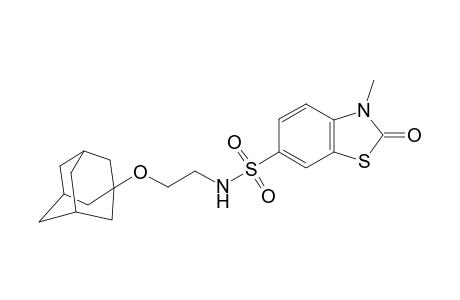 1,3-Benzothiazole-6-sulfonamide, 2,3-dihydro-3-methyl-2-oxo-N-[2-(tricyclo[3.3.1.1(3,7)]dec-1-yloxy)ethyl]-