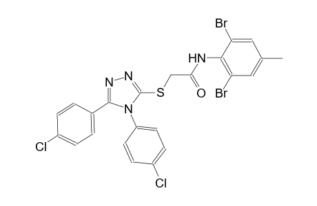 2-{[4,5-bis(4-chlorophenyl)-4H-1,2,4-triazol-3-yl]sulfanyl}-N-(2,6-dibromo-4-methylphenyl)acetamide