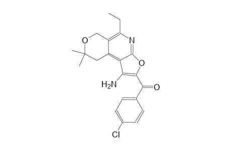 (1-amino-5-ethyl-8,8-dimethyl-8,9-dihydro-6H-furo[2,3-b]pyrano[4,3-d]pyridin-2-yl)(4-chlorophenyl)methanone