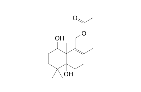 8-(Acetoxymethyl)-4,4,7,8a-tetramethyloctahydronaphthalene-1,4a-diol