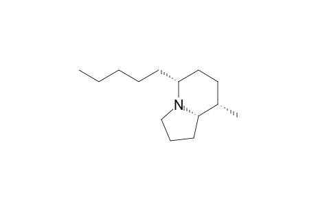 (+-)-[(5R*,8S*,8aS*)-8-Methyl-5-pentyloctahydroindolizine