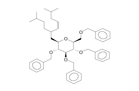 BETA-1,5-ANHYDRO-2,3,4,6-TETRA-O-BENZYL-1-C-(2'-ISOBUTYL-6'-METHYL-3'-Z-HEPTENYL)-D-GLUCITOL (ISOMER MIXTURE)