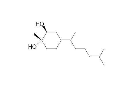 (1S*,2S*)-1-methyl-4-((E)-1,5-dimethyl-hex-4-enylidene)cyclohexane-1,2-diol