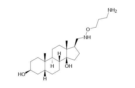 (3S,5R,8R,9S,10S,13R,14S,17S)-17-[(3-aminopropoxyamino)methyl]-10,13-dimethyl-1,2,3,4,5,6,7,8,9,11,12,15,16,17-tetradecahydrocyclopenta[a]phenanthrene-3,14-diol