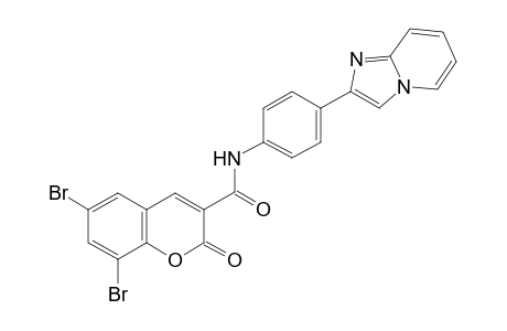6,8-bis(bromanyl)-N-(4-imidazo[1,2-a]pyridin-2-ylphenyl)-2-oxidanylidene-chromene-3-carboxamide