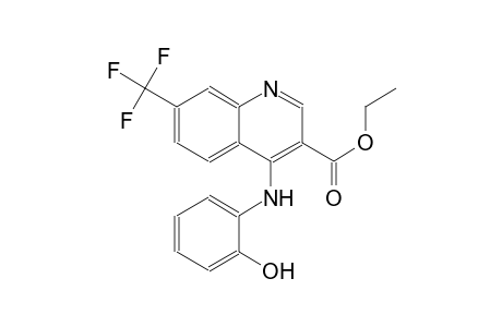 3-quinolinecarboxylic acid, 4-[(2-hydroxyphenyl)amino]-7-(trifluoromethyl)-, ethyl ester