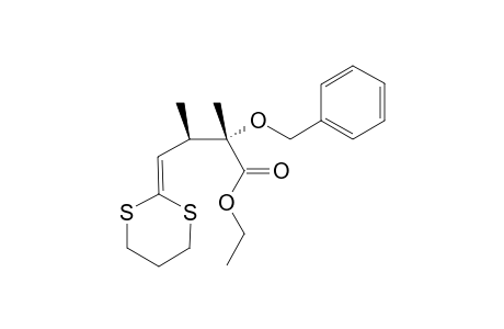 Ethyl 2-(Benzyloxy)-2,3-dimethyl-4-(1,3-dithianylidene)butanoate