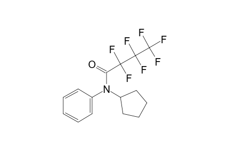 N-Cyclopentyl-N-phenylamine, N-heptafluorobutyryl-