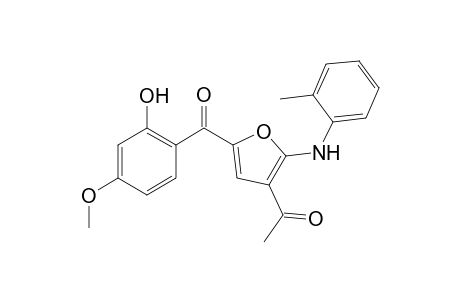 1-{5-[(2-Hydroxy-4-methoxyphenyl)carbonyl]-2-[(2-methylphenyl)amino]furan-3-yl}ethan-1-one