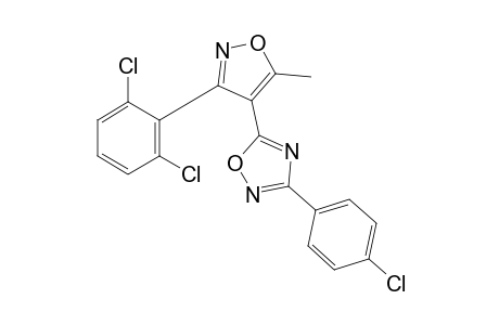 3-(p-chlorophenyl)-5-[3-(2,6-dichlorophenyl)-5-methyl-4-isoxazolyl]-1,2,4-oxadiazole