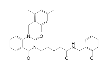 N-(2-chlorobenzyl)-5-(1-(mesitylmethyl)-2,4-dioxo-1,4-dihydro-3(2H)-quinazolinyl)pentanamide