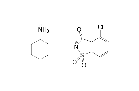 1,2-Benzisothiazol-3(2H)-one, 4-chloro-, 1,1-dioxide, cyclohexaneammonium, salt