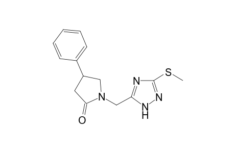 1-{[3-(methylsulfanyl)-1H-1,2,4-triazol-5-yl]methyl}-4-phenylpyrrolidin-2-one