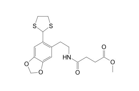 Butanoic acid, 4-[[2-[6-(1,3-dithiolan-2-yl)-1,3-benzodioxol-5-yl]ethyl]amino]-4-oxo-, methyl ester