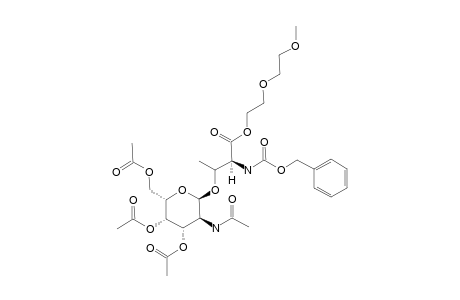 N-(BENZYLOXYCARBONYL)-O-(2-ACETAMIDO-3,4,6-TRI-O-ACETYL-2-DEOXY-ALPHA-D-GALACTOPYRANOSYL)-L-THREONINE-(METHOXYETHOXY)-ETHYLESTER