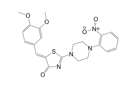 (5Z)-5-(3,4-dimethoxybenzylidene)-2-[4-(2-nitrophenyl)-1-piperazinyl]-1,3-thiazol-4(5H)-one