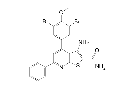 3-Amino-4-(3,5-dibromo-4-methoxyphenyl)-6-phenylthieno[2,3-b]pyridine-2-carbamide