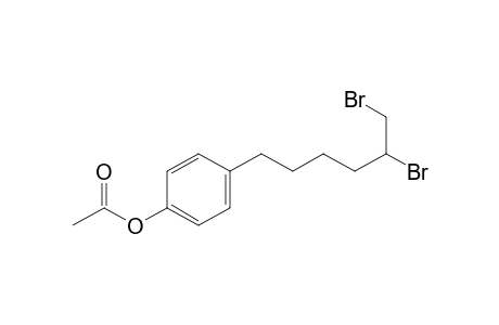 Phenol, 4-(5,6-dibromohexyl)-, acetate
