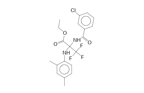 Ethyl 2-(3-chlorobenzamido)-3,3,3-trifluoro-2-(2,4-xylidino)propionate