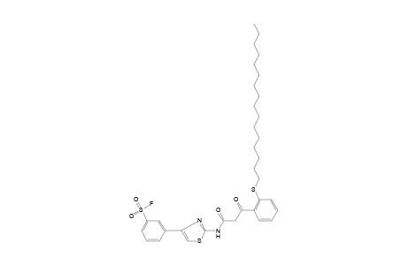 m-{2-{2-[o-(HEXADECYLTHIO)BENZOYL]ACETAMIDO}-4-THIAZOLYL}BENZENESULFONYL FLUORIDE