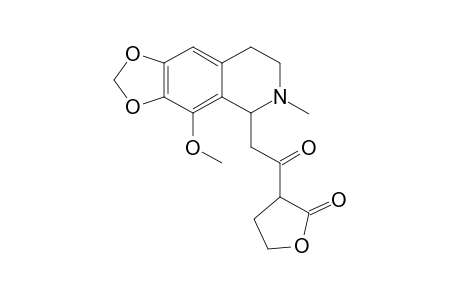 3-[2-(4-methoxy-6-methyl-7,8-dihydro-5H-[1,3]dioxolo[4,5-g]isoquinolin-5-yl)-1-oxoethyl]-2-oxolanone