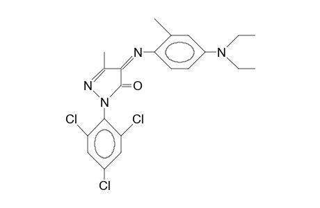 1-(2,4,6-Trichloro-phenyl)-4-(4-N,N-diethylamino-2-tolylimino)-3-methyl-2-pyrazolin-5-one
