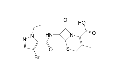 7-{[(4-bromo-1-ethyl-1H-pyrazol-5-yl)carbonyl]amino}-3-methyl-8-oxo-5-thia-1-azabicyclo[4.2.0]oct-2-ene-2-carboxylic acid