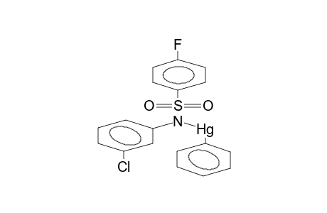 N-PHENYLMERCURO-N-(3-CHLOROPHENYL)-PARA-FLUOROPHENYLSULPHONYLAMIDE