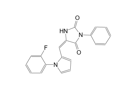 (5E)-5-{[1-(2-fluorophenyl)-1H-pyrrol-2-yl]methylene}-3-phenyl-2,4-imidazolidinedione