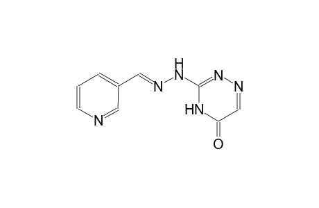 3-pyridinecarboxaldehyde, (4,5-dihydro-5-oxo-1,2,4-triazin-3-yl)hydrazone