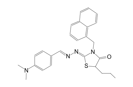4-(dimethylamino)benzaldehyde [(2Z)-3-(1-naphthylmethyl)-4-oxo-5-propyl-1,3-thiazolidin-2-ylidene]hydrazone