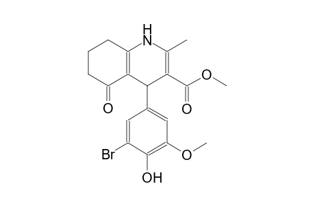 methyl 4-(3-bromo-4-hydroxy-5-methoxyphenyl)-2-methyl-5-oxo-1,4,5,6,7,8-hexahydro-3-quinolinecarboxylate