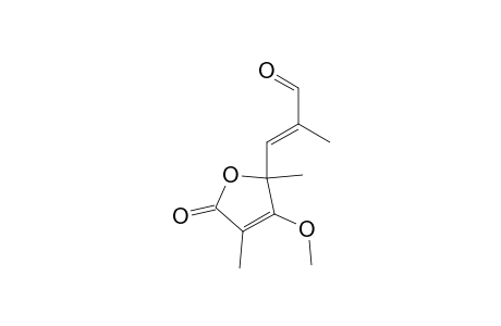 2-Propenal, 3-(2,5-dihydro-3-methoxy-2,4-dimethyl-5-oxo-2-furanyl)-2-methyl-, (E)-(.+-.)-