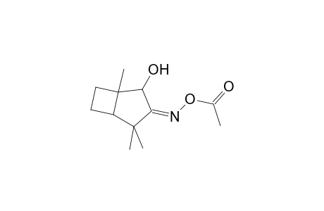 Bicyclo[3.2.0]heptan-3-one, 2-hydroxy-1,4,4-trimethyl-, O-acetyloxime