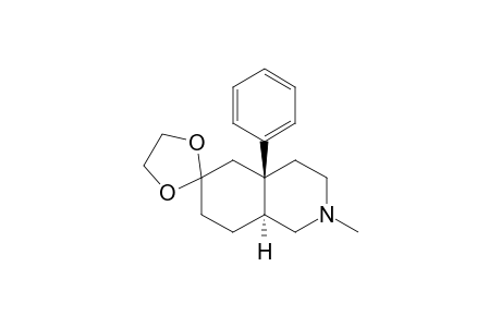 Spiro[1,3-dioxolane-2,6'(2'H)-isoquinoline], octahydro-2'-methyl-4'a-phenyl-, trans-