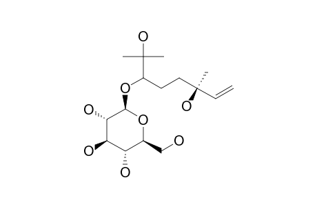 3,7-DIMETHYLOCT-1-ENE-3,6,7-TRIOL-6-O-BETA-D-GLUCOPYRANOSIDE