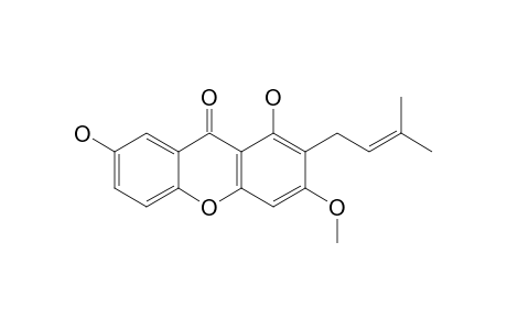 1,7-DIHYDROXY-2-(3-METHYLBUT-2-ENYL)-3-METHOXYXANTHONE