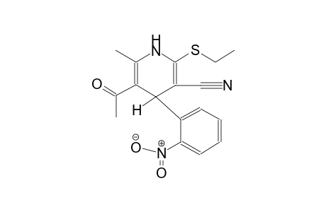 3-pyridinecarbonitrile, 5-acetyl-2-(ethylthio)-1,4-dihydro-6-methyl-4-(2-nitrophenyl)-, (4R)-