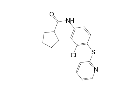Cyclopentanecarboxamide, N-[3-chloro-4-(2-pyridinylthio)phenyl]-
