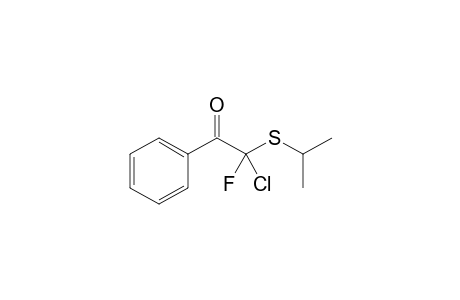 2-Chloro2-fluoro-2-(isopropylthio)-1-phenylethanone