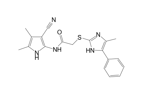 N-(3-cyano-4,5-dimethyl-1H-pyrrol-2-yl)-2-[(4-methyl-5-phenyl-1H-imidazol-2-yl)sulfanyl]acetamide
