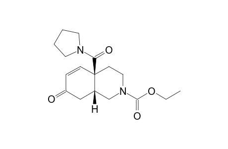 (4aR,8aR)-7-keto-4a-(pyrrolidine-1-carbonyl)-3,4,8,8a-tetrahydro-1H-isoquinoline-2-carboxylic acid ethyl ester
