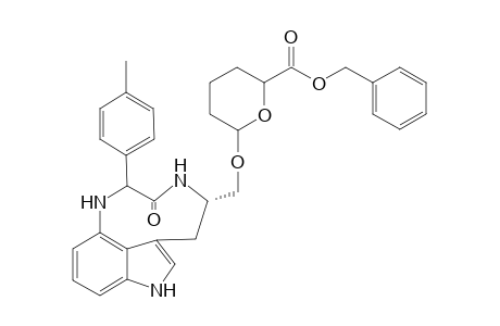 (-)-N(13)-Desmethyl-C12-desisopropyl-C12-phenylmethylindolactam V 2-benzyloxycarbonyltetrahydropyran-6-yloxy ester