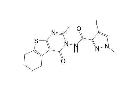 4-iodo-1-methyl-N-(2-methyl-4-oxo-5,6,7,8-tetrahydro[1]benzothieno[2,3-d]pyrimidin-3(4H)-yl)-1H-pyrazole-3-carboxamide