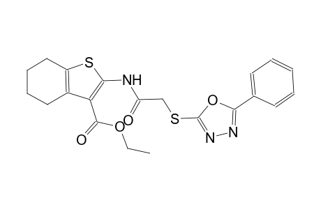 ethyl 2-({[(5-phenyl-1,3,4-oxadiazol-2-yl)sulfanyl]acetyl}amino)-4,5,6,7-tetrahydro-1-benzothiophene-3-carboxylate