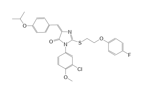 4H-imidazol-4-one, 3-(3-chloro-4-methoxyphenyl)-2-[[2-(4-fluorophenoxy)ethyl]thio]-3,5-dihydro-5-[[4-(1-methylethoxy)phenyl]methylene]-,